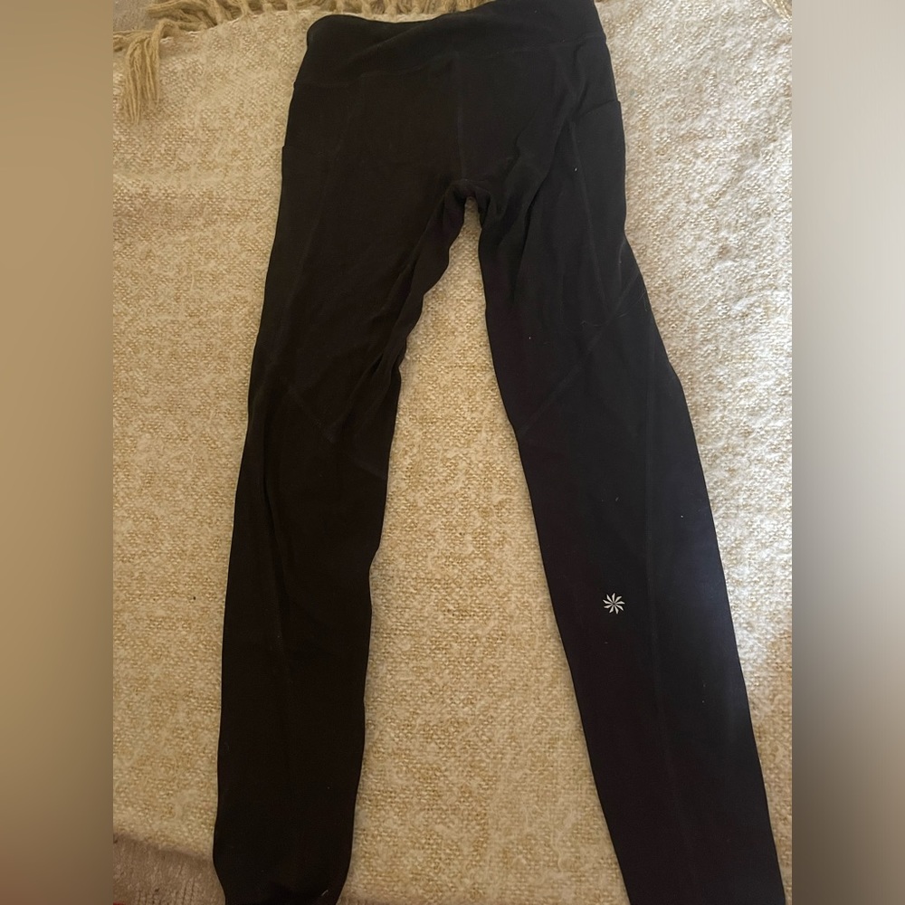 Black leggings size large or 12. Athleta girl!